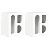 Comodino ELST 2 pz Bianco Lucido 40 x 35 x 50 cm