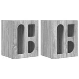 Comodino ELST 2 pz Grigio Sonoma 40 x 35 x 50 cm
