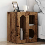 Comodino ELST 2 pz Legno vecchio 40 x 35 x 50 cm