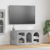Mobile TV ELST 80 x 35 x 40 cm Grigio cemento Legno truciolato