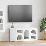 Mobile TV ELST 80 x 35 x 40 cm Bianco Lucido Legno truciolato