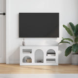 Mobile TV ELST 80 x 35 x 40 cm Bianco Lucido Legno truciolato
