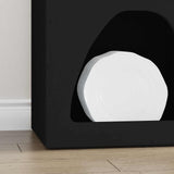 Credenza ELST Nero 40 x 35 x 100.5 cm Legno truciolato