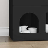 Credenza ELST Nero 80.5 x 35 x 59 cm Legno truciolato
