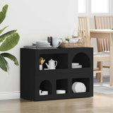 Credenza ELST Nero 80.5 x 35 x 59 cm Legno truciolato