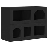Credenza ELST Nero 80.5 x 35 x 59 cm Legno truciolato