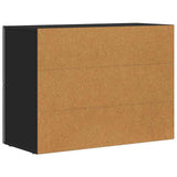 Credenza ELST Nero 80.5 x 35 x 59 cm Legno truciolato