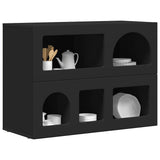 Credenza ELST Nero 80.5 x 35 x 59 cm Legno truciolato