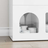 Credenza ELST Bianco Lucido 80.5 x 35 x 59 cm Legno truciolato
