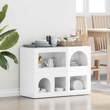 Credenza ELST Bianco Lucido 80.5 x 35 x 59 cm Legno truciolato