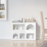 Credenza ELST Bianco Lucido 80.5 x 35 x 59 cm Legno truciolato