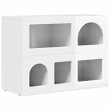 Credenza ELST Bianco Lucido 80.5 x 35 x 59 cm Legno truciolato