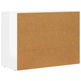 Credenza ELST Bianco Lucido 80.5 x 35 x 59 cm Legno truciolato