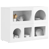 Credenza ELST Bianco Lucido 80.5 x 35 x 59 cm Legno truciolato
