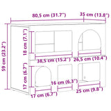 Credenza ELST Legno vecchio 80.5 x 35 x 59 cm Legno truciolato