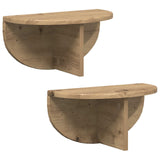 Scaffale da parete A parete 2 pcs Rovere artigianale