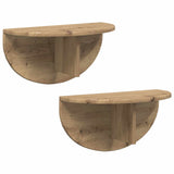 Scaffale da parete A parete 2 pcs Rovere artigianale