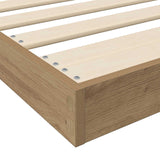 Struttura letto a terra Rovere artigianale 90 x 190 cm