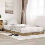 Struttura letto a terra Rovere artigianale 90 x 190 cm