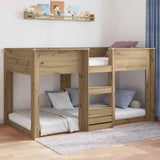 Struttura letto a terra Rovere artigianale 90 x 190 cm