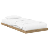 Struttura letto a terra Rovere artigianale 90 x 190 cm