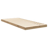 Struttura letto a terra Rovere artigianale 90 x 190 cm