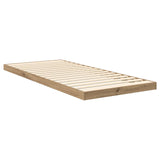 Struttura letto a terra Rovere artigianale 90 x 190 cm