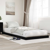 Struttura letto a terra Rovere Nero 80 x 200 cm