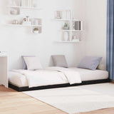 Struttura letto a terra Rovere Nero 80 x 200 cm