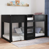 Struttura letto a terra Rovere Nero 80 x 200 cm
