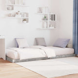 Struttura letto a terra Grigio cemento 90 x 200 cm