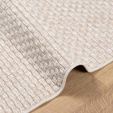Tappeti per area Quadrato FARO Crema 120 x 120 cm Poliestere