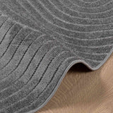 Tappeti per area Rotondo PALMERAS Antracite  200 CM Poliestere
