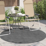 Tappeti per area Rotondo PALMERAS Antracite  200 CM Poliestere