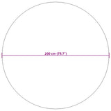 Tappeti per area Rotondo PALMERAS Antracite  200 CM Poliestere