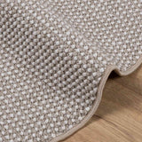 Tappeti per area Rotondo LUGO Crema e Taupe  120 CM Poliestere