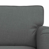 Set di divani 2 pcs Grigio scuro 144 x 80 x 85 cm Tessuto