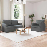 Set di divani 2 pcs Grigio scuro 144 x 80 x 85 cm Tessuto