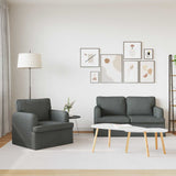 Set di divani 2 pcs Grigio scuro 144 x 80 x 85 cm Tessuto
