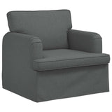 Set di divani 2 pcs Grigio scuro 144 x 80 x 85 cm Tessuto