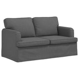 Set di divani 2 pcs Grigio scuro 144 x 80 x 85 cm Tessuto