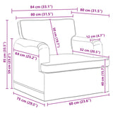 Set di divani 2 pcs Grigio scuro 144 x 80 x 85 cm Tessuto