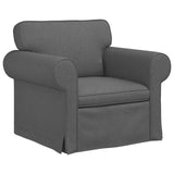 Set di divani 2 pcs Grigio scuro 175 x 82 x 80 cm Tessuto