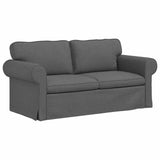 Set di divani 2 pcs Grigio scuro 175 x 82 x 80 cm Tessuto