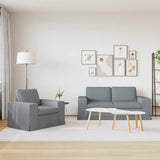 Divano 140cm 2 pcs Grigio chiaro Metallo