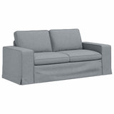 Divano 140cm 2 pcs Grigio chiaro Metallo