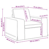 Divano 140cm 2 pcs Grigio chiaro Metallo
