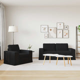 Set di divani 2 pcs Nero 182 x 80 x 82 cm Tessuto