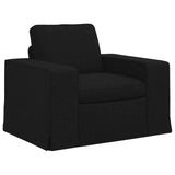 Set di divani 2 pcs Nero 182 x 80 x 82 cm Tessuto