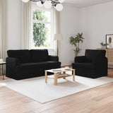 Set di divani 2 pcs Nero 162 x 80 x 85 cm Tessuto